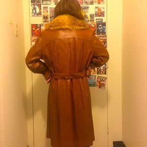 3/4 Length Vintage Fur and Leather Coat